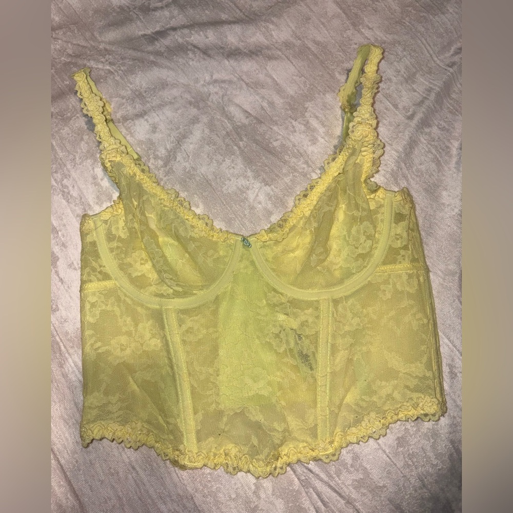 Skims Yellow Lace Corset